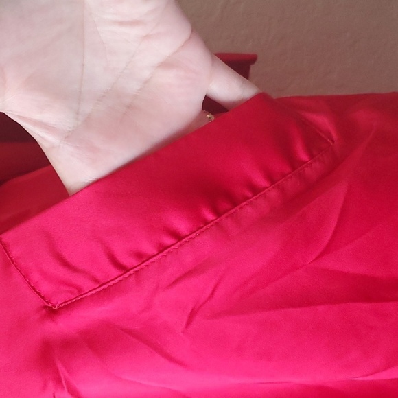 VTG Victoria's Secret red satin feeling robe OSFM - Picture 4 of 10